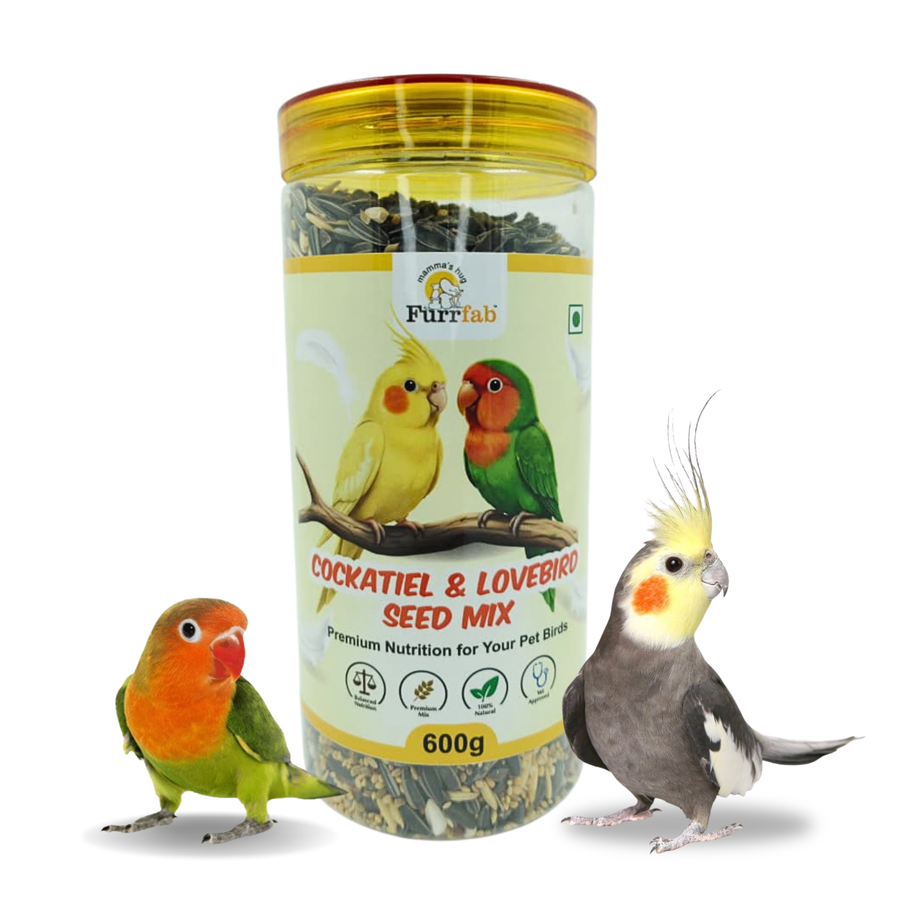 Furrfab's Cockatiel & LoveBird Seed Mix Bird Food, 600g