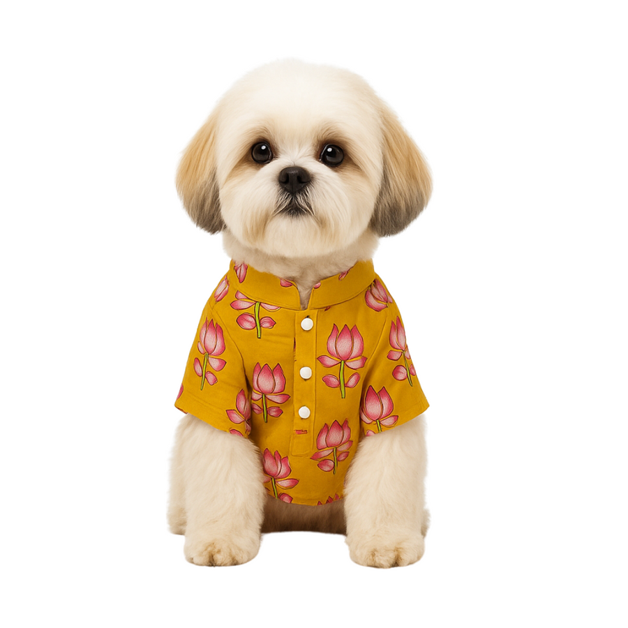 Furrfab Ganpati Special Yellow Kurta for Dogs