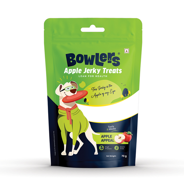 Bowlers Apple Jerky Dog Treats | Apple Appeal, 70g