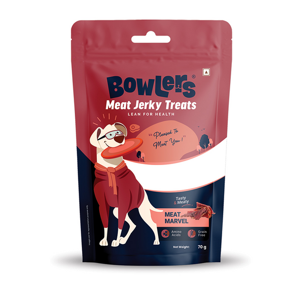 Bowlers Meat Jerky Dog Treats | Meat Mravel, 70g Ingredients