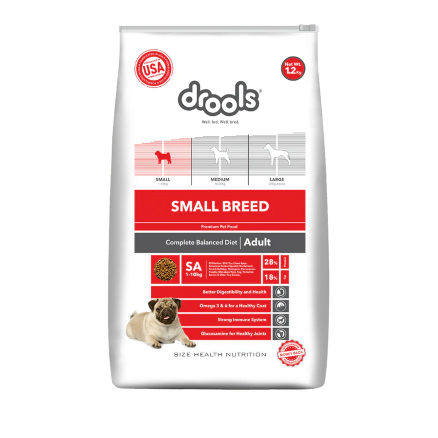 Drools Small Breed Puppy Adult, Premium Dog Food, 1.2kg