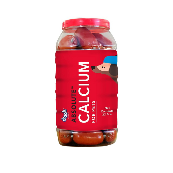 Drools Absolute Dog Supplement Calcium Sausage Jar - 32 Pieces Jar Ingredients