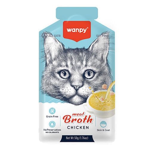Wampy Meat Broath Chicken Flavor for Cats, 50g