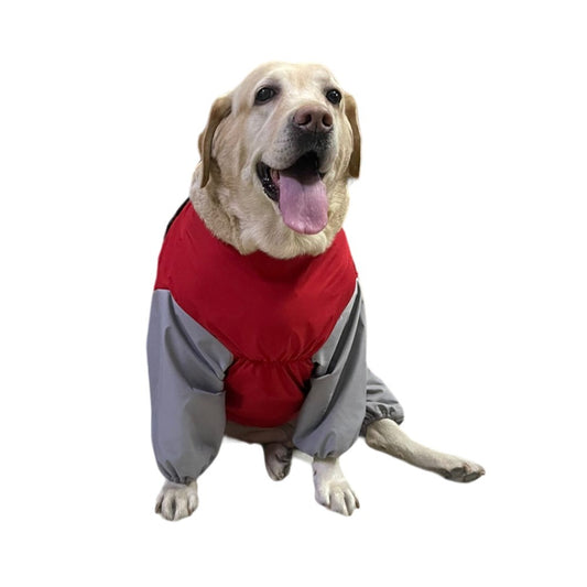 Furrfab Red Full Sleeve Dog Raincoat Red