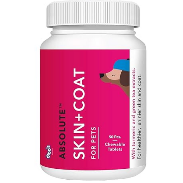Drools Absolute Skin + Coat Tablet- Dog Supplement, 50 Pieces Ingredients