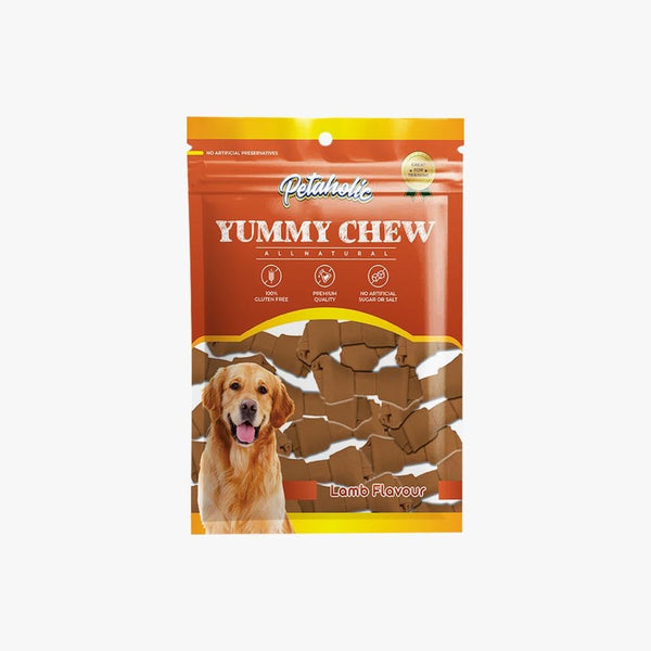 Petaholic Yummy Chew Knotted Dog Treats -Lamb Flavor Ingredients
