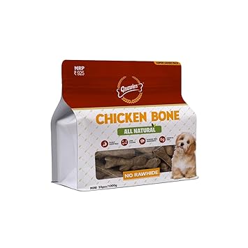 Gnawlers Chicken Medium Bones Treat - Rawhide Alternative 11 Pc for Dogs