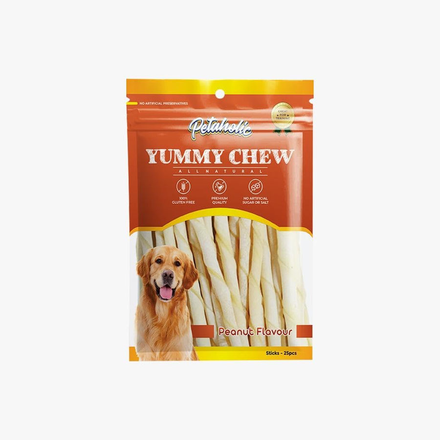 Petaholic Yummy Chew Sticks Dog Treats -Peanut Flavor