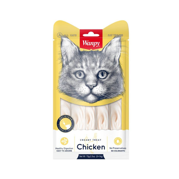 Wampy Creamy Treat for Cats - Chicken Flavor, 70g Ingredients
