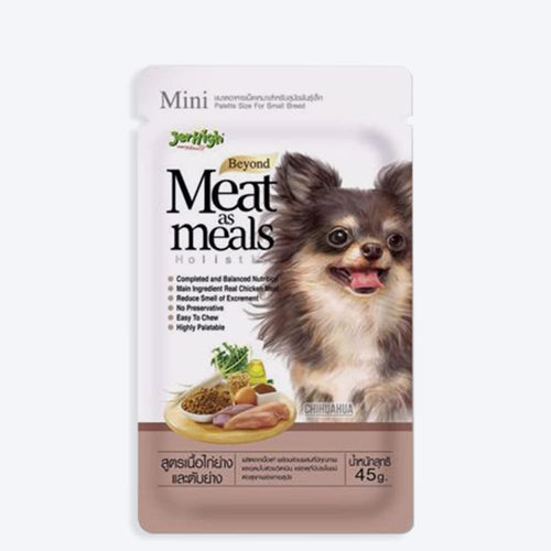 JerHigh Meat as Meal Grilled Chicken Meat & Liver Recipe, 45g (Pack of 3)