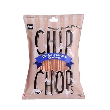 Chip Chops Chicken & Codfish Sandwich Dog Treats,70g (Pack of 3) Ingredients