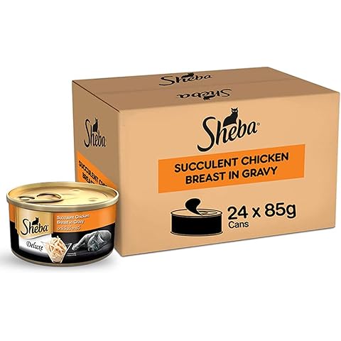 Sheba Deluxe Premium Adult (1+ Years) Wet Cat Food, Succulent Chicken Breast in Gravy, 85 g Can (Pack of 24)