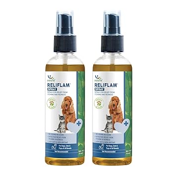 Natural Remedies Reliflam Spray for Itching & Redness - Dogs & Cat, 75 ml (Pack of 2)