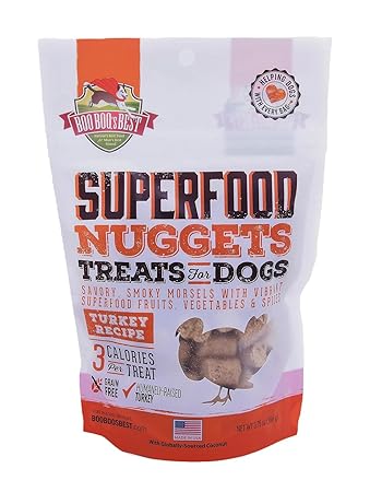 SuperFood Nuggets Treats for Dogs - Turkey Recipe, 102g