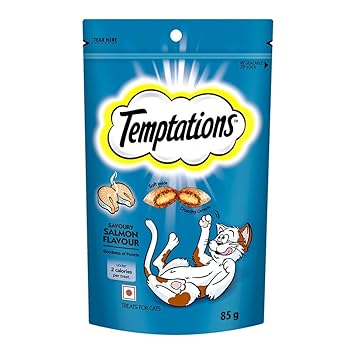 Temptations All Life Stages Dry Savoury Salmon Flavour Cat Treat , 85 g Ingredients