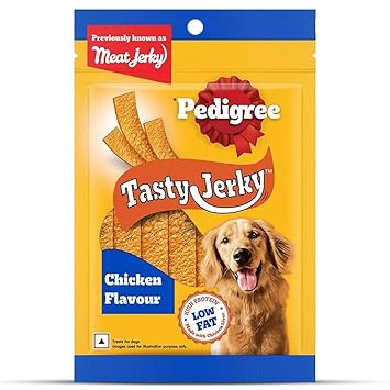 PEDIGREE MEAT JERKY Barbecued Chicken Adult Dog Treat, 80g