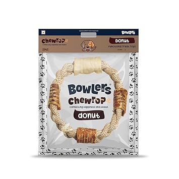 Bowlers Dog Treats Chewrope Donut | for Medium & Large Breeds, 230g Ingredients