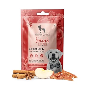 HUFT Sara’s Dog Treats Chicken Jerky with Applesauce, 70g (Pack of 2) Ingredients