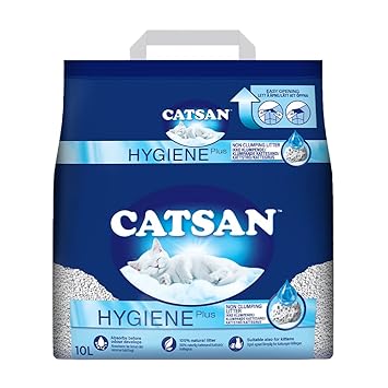 Catsan Hygiene Plus Non Clumping 100% Natural Cat Litter, 10 L (4.8 kg)