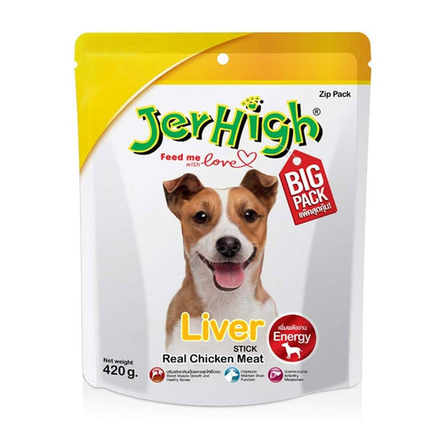 JerHigh Liver Flavour High Protein Treats for Dogs Big Pack, 400g
