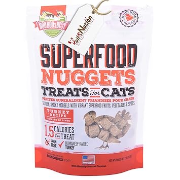 Boo Boo's Best Superfood Nuggets Cat Treat Turkey Flavor, 57g Ingredients