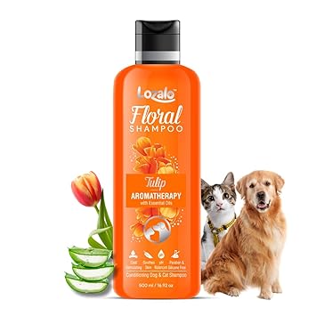 Lozalo Floral Tulip Aromatherapy Pet Conditioning Shampoo- 500 ml for Dogs & Cats