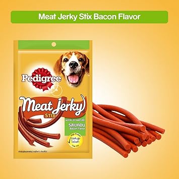 PEDIGREE MEAT JERKY Bacon Adult Dog Treat, 80g Ingredients