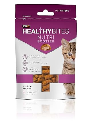 Mark And Chappell Healthy Bites Nutri Booster Cat & Kitten Treats, 65g Ingredients