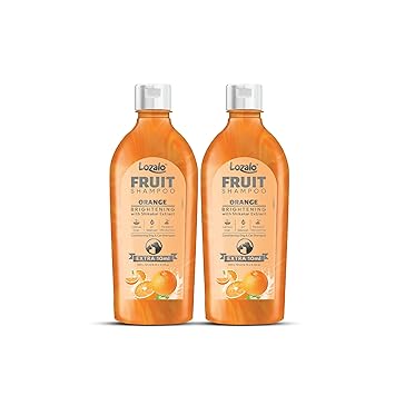 Lozalo Orange Fruit Pet Shampoo 200 ml for Dogs & Cats (Pack of 2)