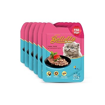 Bellotta Wet Food for Cats and Kittens, Tuna Pate Kitten Pouch 85g, (Pack of 6) Ingredients