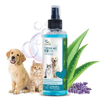 Natural Remedies Fresh Me Up Bloom Mild Waterless Spray Cleanser for Dogs & Cats of All Breeds, 160 ml