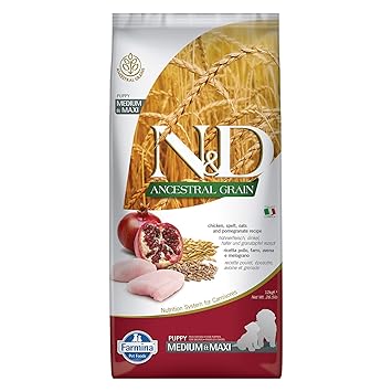N&D ANCESTRAL Chicken Puppy Medium/Maxi Dry Dog Food Ingredients