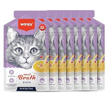 Wampy Meat Broath Duck Flavor for Cats, 50g