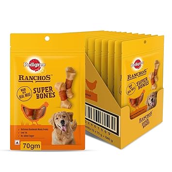 PEDIGREE RANCHOS Super Bones Dog Treat, 840g (Pack of 12)