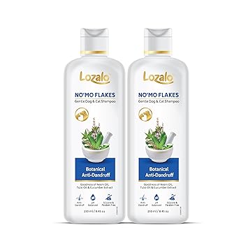 Lozalo Botanical No'mo Flakes Anti Dandruff Pet Shampoo - 250 ml (Pack of 2)