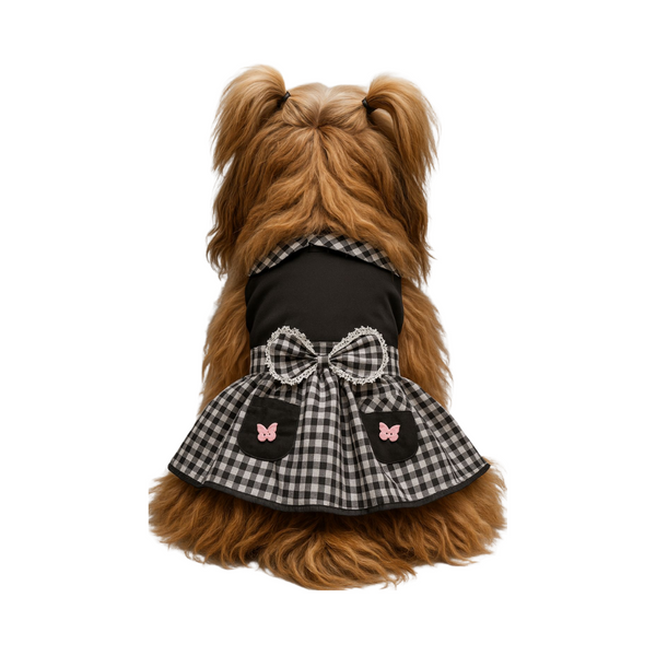 Furrfab Black Checks Frock for Dogs & Cats Ingredients