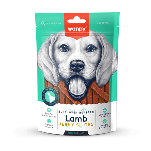 Wanpy Natural Dog Treat | Lamb Jerky Slices 100Gm (Pack of 2)
