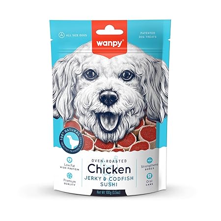 Wanpy Natural Dog Treat | Chicken Jerky & Cheese Slices Jerky Strips 100Gm (Pack of 1) Ingredients
