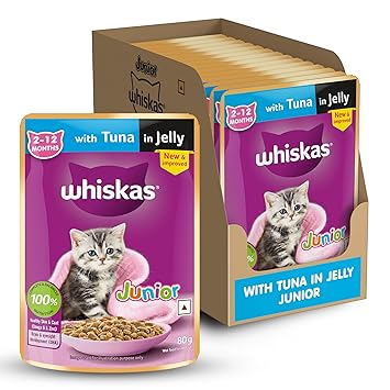 Whiskas Wet Food for Kittens (2-12 Months), Tuna in Jelly Flavour, 24 pouches (24 x 80g) Ingredients
