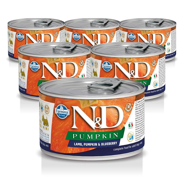 N&D Pumpkin Lamb Adult Mini, 140g Dog Wet Food (Pack og 6) Ingredients