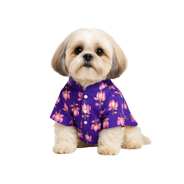 Furrfab Kamal Printed Purple Kurta for Dogs Ingredients