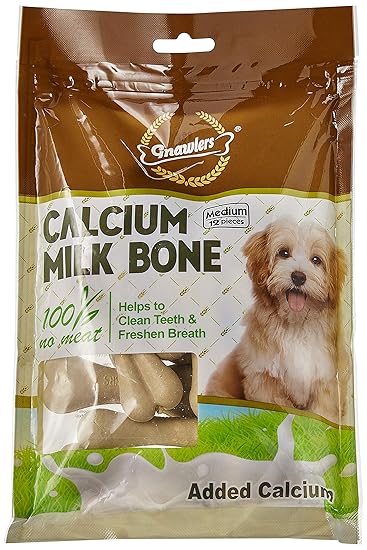 Gnawlers Calcium Milk Bone 3" 12 in 1 Dog Treat Ingredients