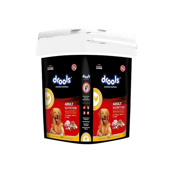 Drools Adult Dry Dog Food Chicken and Egg Inside Container 5Kg Pack Ingredients