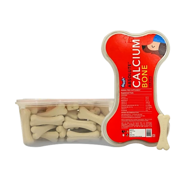 Drools Absolute Dog Bone Treats, Milk Flavour 300G 20Peices Jar, All Life Stages Ingredients