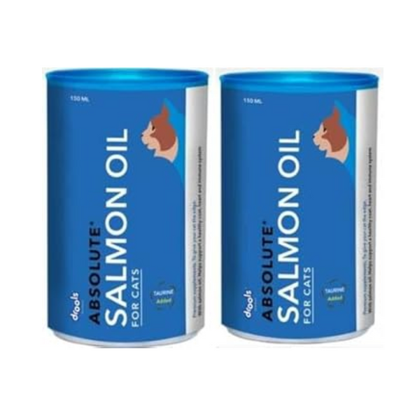 Drools Drools Absolute Salmon Oil for Cats 150ML+150ML Cat Supplements Salmon 0.3 kg (2x0.15 kg) Wet Adult, Young, Senior Cat Food Ingredients