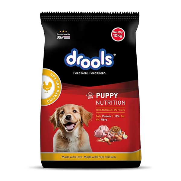 Drools Puppy Dry Dog Food, Chicken and Egg Flavor 10 kg Pack Ingredients