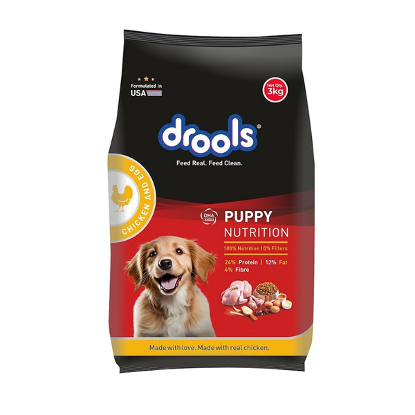 Drools Puppy Dry Dog Food, Chicken and Egg Flavor 3 kg Pack Ingredients