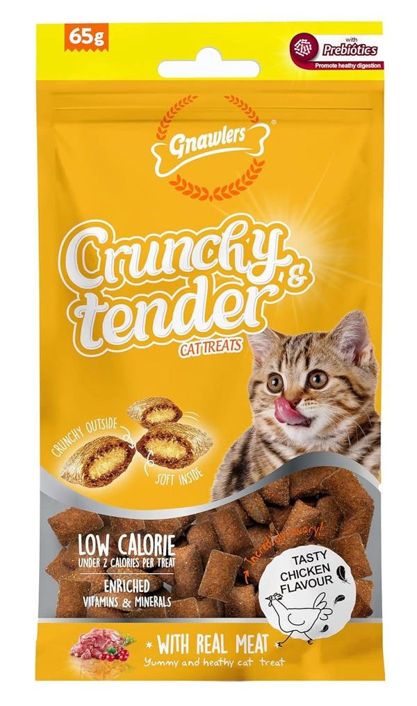 Gnawlers Crunchy & Tender Cat Treats Chicken Flavor, 65 g Ingredients