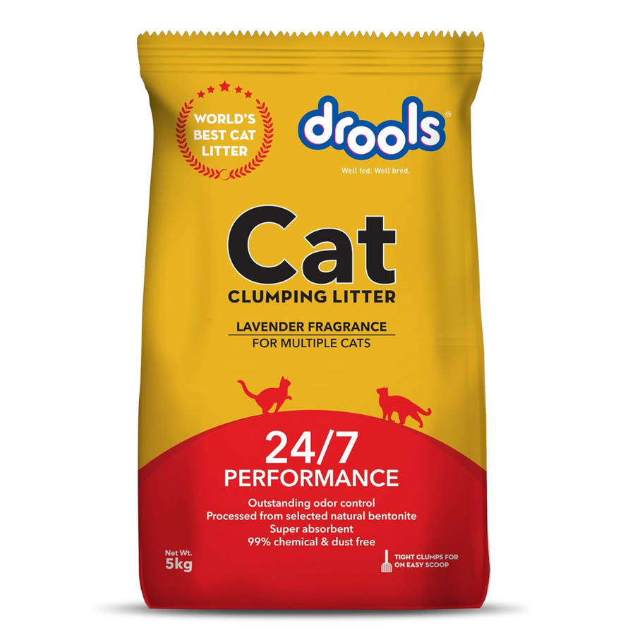 Drools Cat Litter (For multiple cats), Lavender Flavor 5 kg Pack