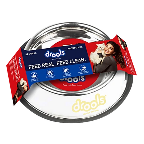 Drools Stainless Steel Feeding Bowl for Cat- 225 ml